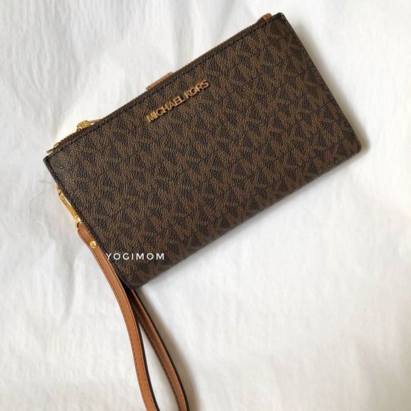 MICHAEL KORS PVC Double Zip WRISTLET WALLET PURSE - Picture 8 of 12